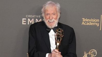 Known for classic roles, Van Dyke remains a beloved figure, celebrating family moments and expressing gratitude for his continued success. (Photo by Amy Sussman / GETTY IMAGES NORTH AMERICA / Getty Images via AFP) (Getty Images via AFP)