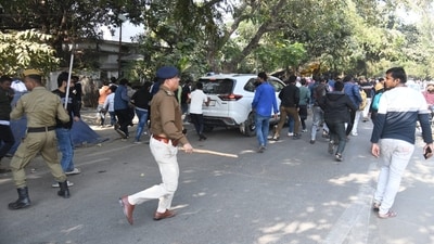 Patna police lathi charge on BPSC candidates during their demonstration outside of Bihar Public Service Commission (BPSC) office in Patna in protest against the change in rules of the 70th BPSC Preliminary examination. (Santosh Kumar ) Patna police lathi charge on BPSC candidates during their demonstration outside of Bihar Public Service Commission (BPSC) office in Patna in protest against the change in rules of the 70th BPSC Preliminary examination. (Santosh Kumar )