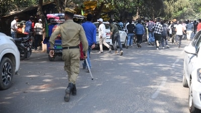 Students who were protesting against the normalization rule were lathi charged by Police outside BPSC office. (Santosh Kumar ) Students who were protesting against the normalization rule were lathi charged by Police outside BPSC office. (Santosh Kumar )