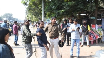 Patna police lathi charge on BPSC candidates during their demonstration outside of Bihar Public Service Commission (BPSC) office in Patna in protest against the change in rules of the 70th BPSC Preliminary examination. (Santosh Kumar ) Patna police lathi charge on BPSC candidates during their demonstration outside of Bihar Public Service Commission (BPSC) office in Patna in protest against the change in rules of the 70th BPSC Preliminary examination. (Santosh Kumar )