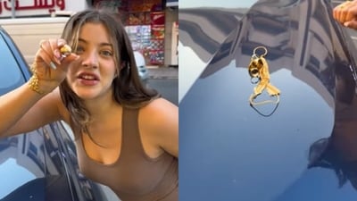 Influencer left gold jewellery on a car in Dubai; it stayed untouched, proving the city’s safety. (Instagram/leylafshonkar) Influencer left gold jewellery on a car in Dubai; it stayed untouched, proving the city’s safety. (Instagram/leylafshonkar)