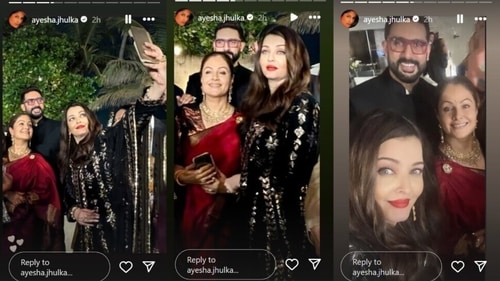 In the photos, Aishwarya clicked selfies. In the photos, Aishwarya clicked selfies.