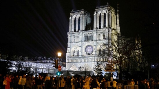 The reopening this weekend of Notre Dame is a succession of ceremonies to breathe life back into the iconic cathedral and celebrate the recovery from its devastating fire in 2019. (AFP)