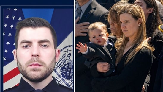 Slain NYPD cop Jonathan Diller's widow receives ‘Stephen Siller Black the Blue’ award (New York City Police Department via AP, AP Photo/Jeenah Moon)