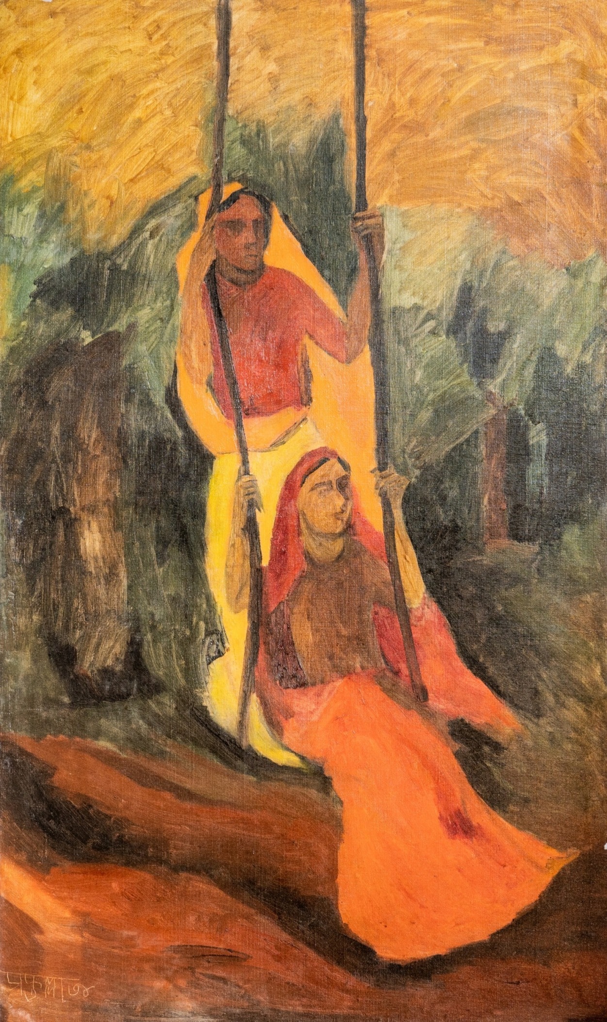 An untitled oil-on-canvas. (Image courtesy the Dahanukar family collection) An untitled oil-on-canvas. (Image courtesy the Dahanukar family collection)