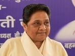Bahujan Samaj Party (BSP) chief Mayawati during a press conference at her residence, in Lucknow, Saturday.