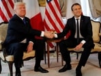 President-elect Donald Trump (L) and French President Emmanuel Macron.  REUTERS/REUTERS/Jonathan Ernst/File Photo