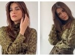 Kriti Sanon embraces quiet luxury in Burberry's shirt and skirt set.