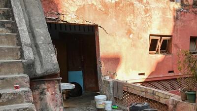 A view of the shared washroom. (Sanchit Khanna/HT Photo) A view of the shared washroom. (Sanchit Khanna/HT Photo)