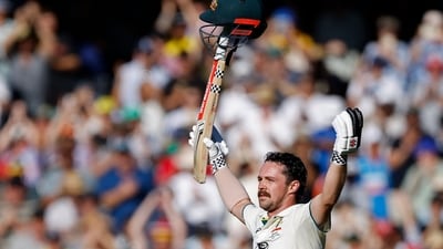 Australia's Travis Head celebrates after scoring a century during the day two of the second cricket test match against India at the Adelaide Oval (AP) Australia's Travis Head celebrates after scoring a century during the day two of the second cricket test match against India at the Adelaide Oval (AP)