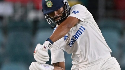 India had a massive first innings collapse, as they folded for 180, with Nitish Kumar Reddy (42) top-scoring for them. (AFP) India had a massive first innings collapse, as they folded for 180, with Nitish Kumar Reddy (42) top-scoring for them. (AFP)