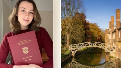 Cambridge University shared a post appreciating Dr Ally Louks after her "politics of smell" PhD thesis attracted negative comments. (X/@DrAllyLouks, Instagram/cambridgeuniversity) Cambridge University shared a post appreciating Dr Ally Louks after her "politics of smell" PhD thesis attracted negative comments. (X/@DrAllyLouks, Instagram/cambridgeuniversity)