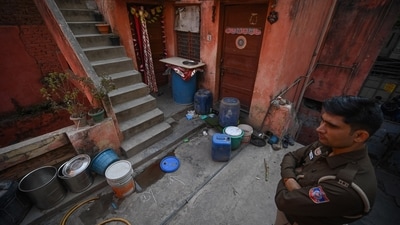 A view of the spot where a man was allegedly stabbed to death and fatally injured his brother by his neighbour over an issue last night at Govindpuri in New Delhi, India, on Saturday. (Photo by Sanchit Khanna/ Hindustan Times) A view of the spot where a man was allegedly stabbed to death and fatally injured his brother by his neighbour over an issue last night at Govindpuri in New Delhi, India, on Saturday. (Photo by Sanchit Khanna/ Hindustan Times)
