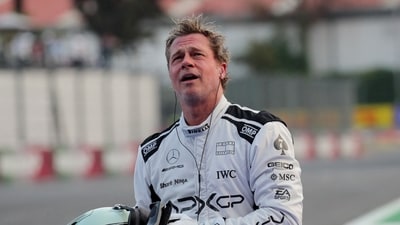 Formula One F1 - Mexico City Grand Prix - Autodromo Hermanos Rodriguez, Mexico City, Mexico - October 26, 2024 Actor Brad Pitt is seen during filming for an F1-inspired movie. (REUTERS / /Henry Romero)