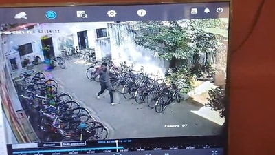 The accused shot principal SK Saxena (55) in his head near the entrance of Dhamora Government Higher School toilet. (Shruti Tomar (HT)) The accused shot principal SK Saxena (55) in his head near the entrance of Dhamora Government Higher School toilet. (Shruti Tomar (HT))