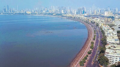 Mumbai, Dec 07 (ANI): An aerial view of Marine Drive curving along the Arabian Sea, in Mumbai on Friday. (ANI Photo) (Girish Shrivastav) Mumbai, Dec 07 (ANI): An aerial view of Marine Drive curving along the Arabian Sea, in Mumbai on Friday. (ANI Photo) (Girish Shrivastav)