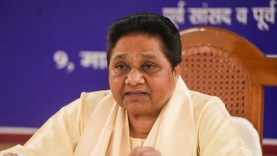 Bahujan Samaj Party (BSP) chief Mayawati addresses a press conference at her residence in Lucknow on Saturday. (PTI) (PTI) Bahujan Samaj Party (BSP) chief Mayawati addresses a press conference at her residence in Lucknow on Saturday. (PTI) (PTI)