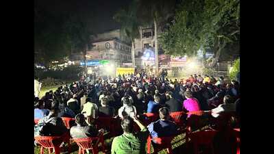Power men holding protest meeting at the Field Hostel here on Saturday. (HT PHOTO) Power men holding protest meeting at the Field Hostel here on Saturday. (HT PHOTO)
