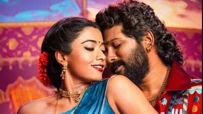 Rashmika Mandanna and Allu Arjun in Peelings from Pushpa 2: The Rule. (Instagram) Rashmika Mandanna and Allu Arjun in Peelings from Pushpa 2: The Rule. (Instagram)