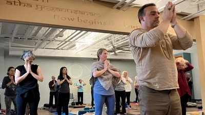 People participate in a yoga and meditation event in Reston, Virginia (AFP) People participate in a yoga and meditation event in Reston, Virginia (AFP)