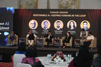 Panel discussion at the All About AI Tech4Good Awards