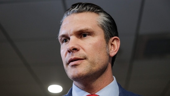 US President-elect Donald Trump's nominee to be secretary of defence Pete Hegseth speaks to reporters after meeting with lawmakers on Capitol Hill on December 5 in Washington, DC. (Getty Images via AFP)