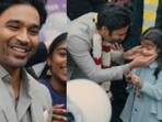 Dhanush shared a sweet moment with a little fan at the event in London.