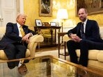 Donald Trump praises Prince William as the two meet in Paris (Photo by Aaron Chown / POOL / AFP) Donald Trump praises Prince William as the two meet in Paris (Photo by Aaron Chown / POOL / AFP)