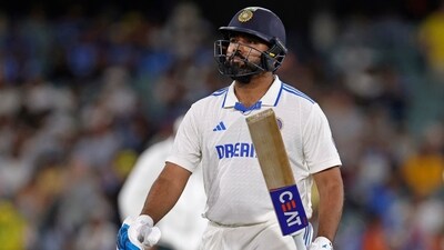 India's captain Rohit Sharma walks off the field after losing his wicket during the day two of the second Test (AP) India's captain Rohit Sharma walks off the field after losing his wicket during the day two of the second Test (AP)