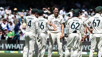 Pat Cummins claimed his 13th Test five-wicket haul as Australia bundled out India for just 175 early on Day 3. Australia needed just 19 runs to win the match and they managed to do it comfortably without losing any wicket and levelled series 1-1. (AFP) Pat Cummins claimed his 13th Test five-wicket haul as Australia bundled out India for just 175 early on Day 3. Australia needed just 19 runs to win the match and they managed to do it comfortably without losing any wicket and levelled series 1-1. (AFP)