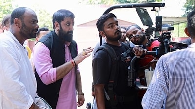 Santosh Shukla during shoot of OTT series Bhakshan 1.0 in Rampur recently Santosh Shukla during shoot of OTT series Bhakshan 1.0 in Rampur recently