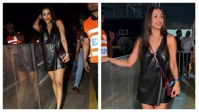Malaika Arora was spotted at AP Dhillon's Mumbai concert on Saturday. Malaika Arora was spotted at AP Dhillon's Mumbai concert on Saturday.