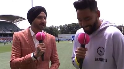Harbhajan Singh had a humorous take on the entire Mohammed Siraj-Travis Head row during the Adelaide Test. ((Screengrab/Star Sports X)) Harbhajan Singh had a humorous take on the entire Mohammed Siraj-Travis Head row during the Adelaide Test. ((Screengrab/Star Sports X))