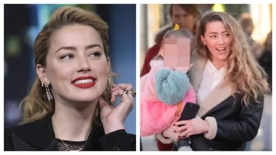 Amber Heard is a happy mom as she spends time with her daughter in Madrid. Amber Heard is a happy mom as she spends time with her daughter in Madrid.
