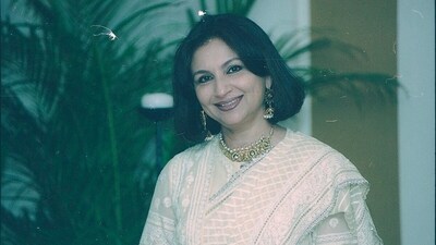 Sharmila Tagore flashed a sweet smile as she posed in a white ethnic look with gold earrings and a choker necklace. This HT Archives photo is from April 27, 2001. (HT Photo by Sunil Saxena) Sharmila Tagore flashed a sweet smile as she posed in a white ethnic look with gold earrings and a choker necklace. This HT Archives photo is from April 27, 2001. (HT Photo by Sunil Saxena)
