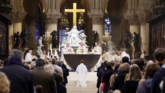 Newly restored Notre Dame cathedral held its first mass in the morning, with Christians celebrating the return of the French capital's most famous place of worship after a historic re-opening ceremony. (AFP)