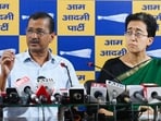 AAP chief Arvind Kejriwal with Delhi chief minister Atishi at a press conference in New Delhi AAP chief Arvind Kejriwal with Delhi chief minister Atishi at a press conference in New Delhi