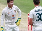 Former Australian skipper Tim Paine with current captain Pat Cummins. Former Australian skipper Tim Paine with current captain Pat Cummins.