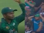 Bangladesh captain Azizul Hakim Tamim was seen pumping the crowd up during the U19 Asia Cup final against India, 