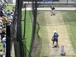 Australia's Nathan McSweeney bats in the nets during the second Test match at the Adelaide Oval. Australia's Nathan McSweeney bats in the nets during the second Test match at the Adelaide Oval.