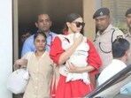 Deepika Padukone with daughter Dua Padukone Singh at the Mumbai airport