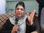 Peoples Democratic Party (PDP) President Mehbooba Mufti addresses party workers during a meeting in Jammu on Sunday (PTI Photo) Peoples Democratic Party (PDP) President Mehbooba Mufti addresses party workers during a meeting in Jammu on Sunday (PTI Photo)