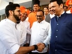 Maharashtra Chief Minister Devendra Fadnavis and Shiv Sena (UBT) leader Aaditya Thackeray during the Special session of Maharashtra Assembly. Maharashtra Chief Minister Devendra Fadnavis and Shiv Sena (UBT) leader Aaditya Thackeray during the Special session of Maharashtra Assembly.