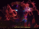 5,000 drones lit up the Texas sky, forming Santa and his sleigh in a world-record-breaking show.