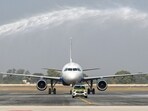 Greater Noida, India- December 09, 2024: The validation test marked a major milestone, paving the way to get certified for the airport's approach and departure procedures. Greater Noida, India- December 09, 2024: The validation test marked a major milestone, paving the way to get certified for the airport's approach and departure procedures.