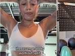 Fitness Influencer Chelsey listed out daily exercises for target muscle areas. Fitness Influencer Chelsey listed out daily exercises for target muscle areas.