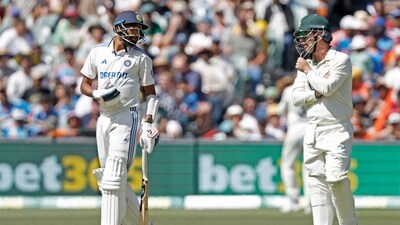 India's Mohammed Siraj (left) interacts with Australia's Travis Head (AP) India's Mohammed Siraj (left) interacts with Australia's Travis Head (AP)