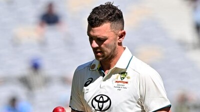 Australia fast bowler Josh Hazlewood missed the Adelaide Test due to a side strain (AFP) Australia fast bowler Josh Hazlewood missed the Adelaide Test due to a side strain (AFP)