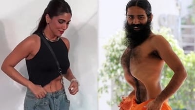 Bhumi Pednekar's chiseled abs spark concern, motivate comparisons to Ramdev Baba (Photos: X) Bhumi Pednekar's chiseled abs spark concern, motivate comparisons to Ramdev Baba (Photos: X)