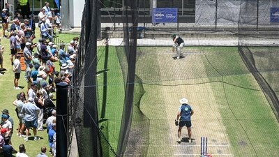 Australia's Nathan McSweeney bats in the nets during the second Test match at the Adelaide Oval. (AFP) Australia's Nathan McSweeney bats in the nets during the second Test match at the Adelaide Oval. (AFP)
